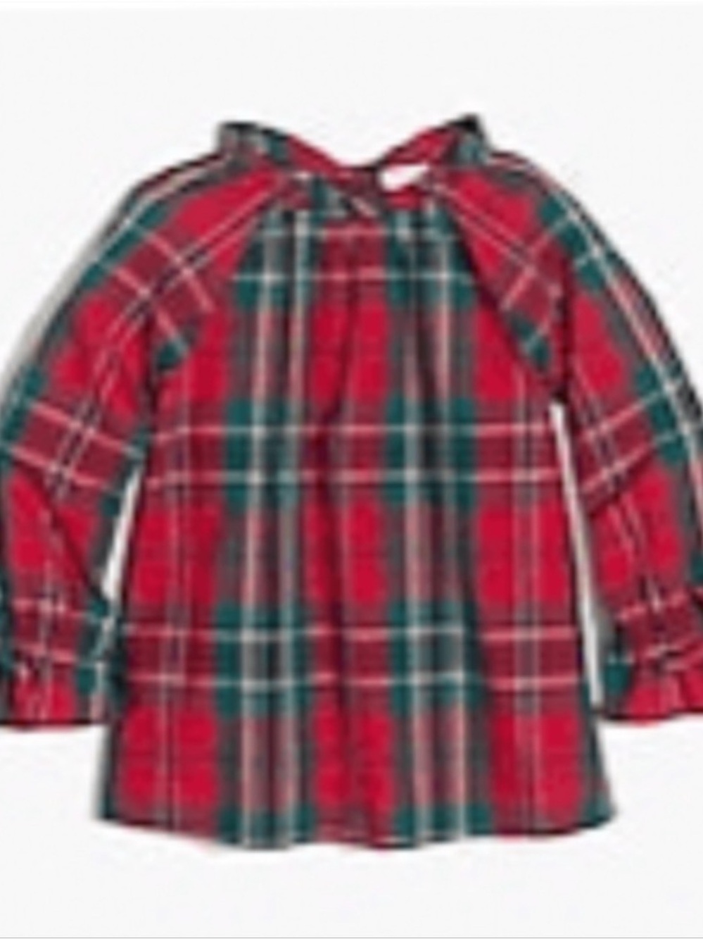 J. Crew|Crewcuts Tartan Plaid Holiday Blouse